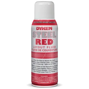 נוזל סימון DYKEM Steel RED  - מספק צבע אדום עמוק אחיד המונע סנוור ומתייבש תוך דקות לסימון מתכות